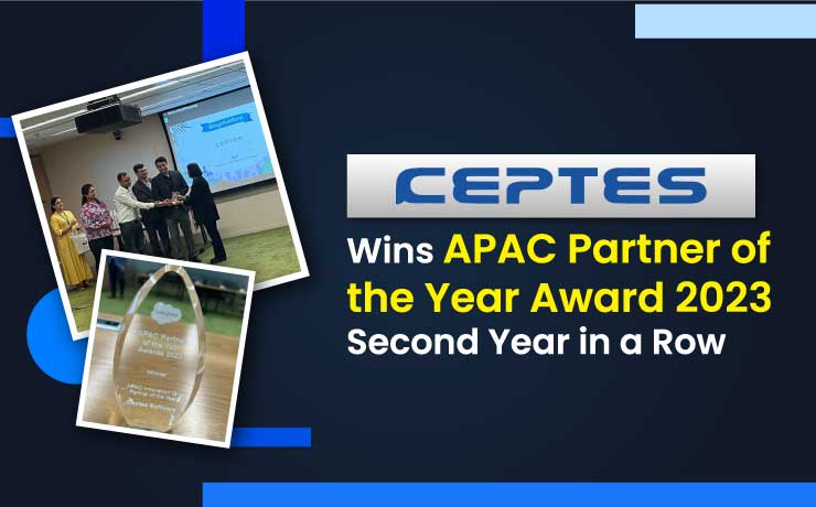 CEPTES Wins Salesforce APAC Partner of the Year Award 2023 Second Year in a Row